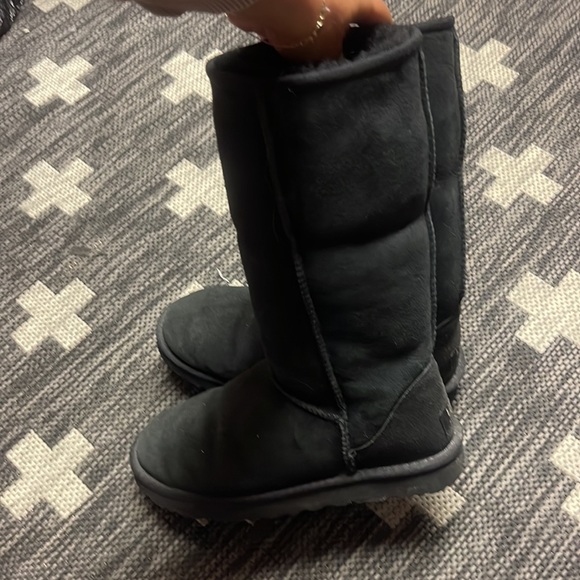 Ugg Tall Black Boots Size 7 - Picture 3 of 7